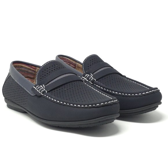 Stacy Adams Loafers Corby Red/Navy Saddle Slip-On - Picture 11 of 16